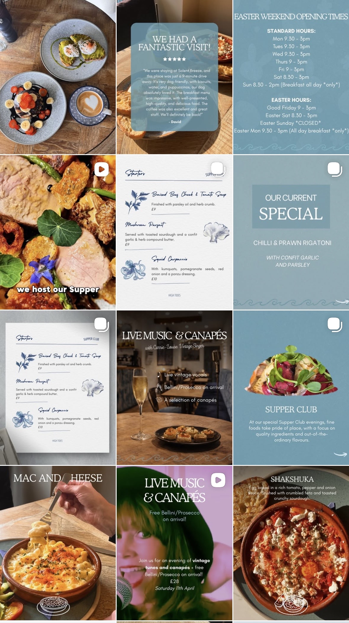 Instagram grid after social media redesign